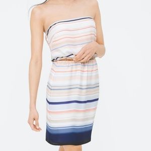 White House Black Market Strapless Stripe Dress